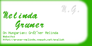 melinda gruner business card